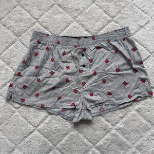 Victoria's Secret PINK | Gray French Fry Sleep Shorts | Size Medium